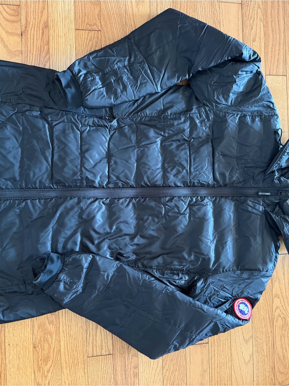 Canada Goose Black Quilted Puffer Jacket with Sleeve Badge